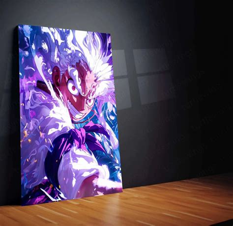 Luffy Gear 5 Metal Poster – One Piece Nika Awakening Wall Art – TURTLEWINGS