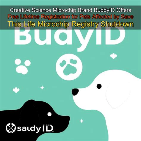 Creative Science Microchip Brand BuddyID Offers Free Lifetime ...