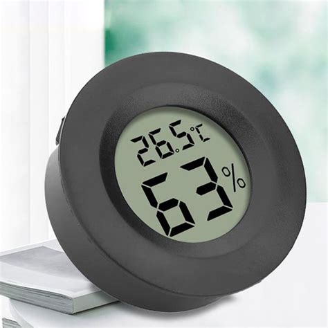 TOPRenddon Reptile Tank Thermometer Hygrometer - 1.77" Round Embedded ...