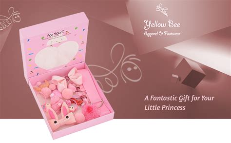 YELLOW BEE Cute Hair Clips Set for Girls - (Pink) Set of 18, Girls Hair ...