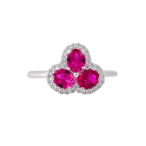 925 Sterling Silver Pink CZ Floral Ring – VOYLLA