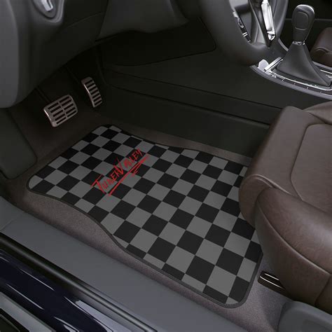 JDM Style Checkerboard Car Floor Mats, 1pc Car Guy Gifts Floor Mats JDM ...