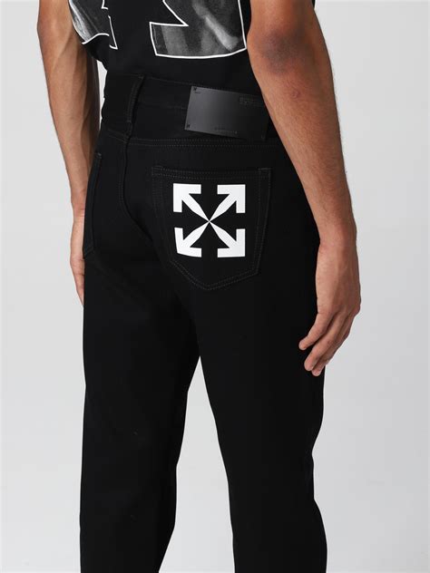 OFF-WHITE: jeans for men - Black | Off-White jeans OMYA148C99DEN004 ...