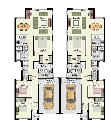 Homes With Garage Duplex House Plans