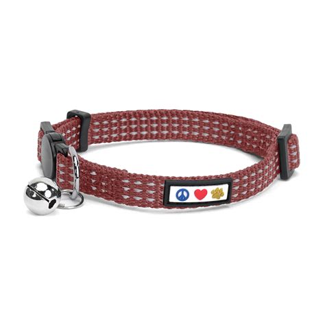 Pawtitas Reflective Cat Collar with Safety Buckle and Removable Bell ...
