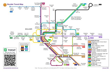 Boulder Transit Map - Greater Denver Transit