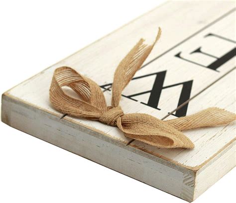 Buy Parisloft Vertical Wooden Welcome Sign Plaque with Wreath Wall ...