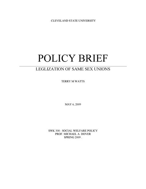 50 Free Policy Brief Templates (MS Word) ᐅ TemplateLab