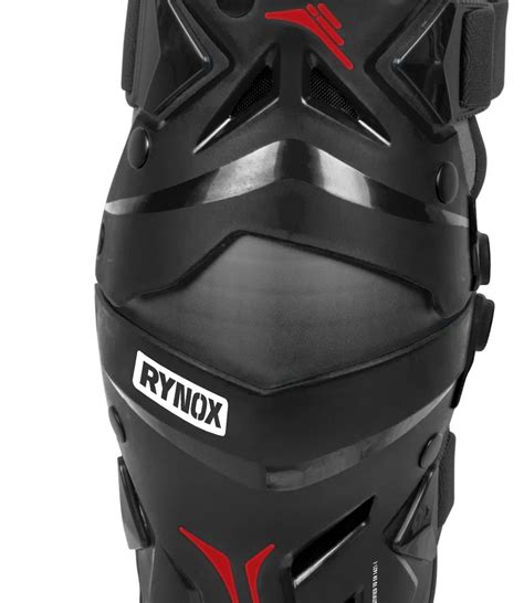RYNOX BASTION BIONIC KNEE GUARDS – BLACK / RED – BikeFormers