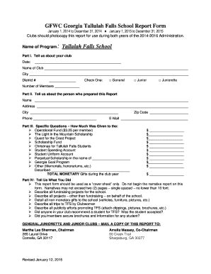 Gfwc Georgia Reporting Forms - Fill Online, Printable, Fillable, Blank ...