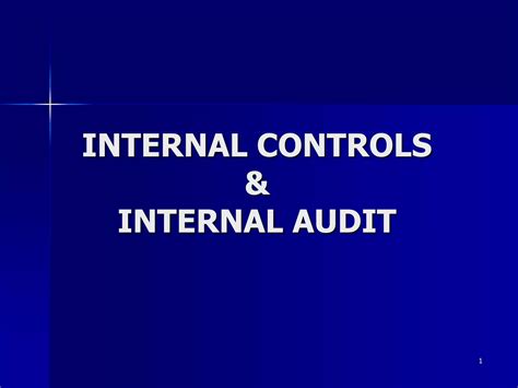 INTERNAL CONTROLS & INTERNAL AUDIT.ppt