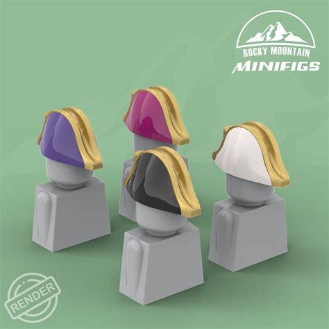 Napoleonic Bicorne Hat with Gold Trim - Rocky Mountain Minifigs