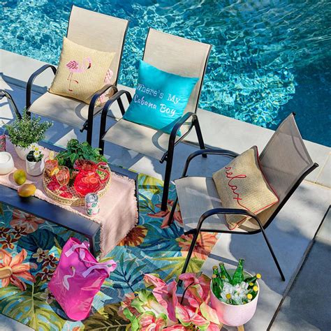 Stackable Taupe Sling Patio Chair | At Home