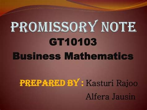 What Is a Promissory Note 的图像结果