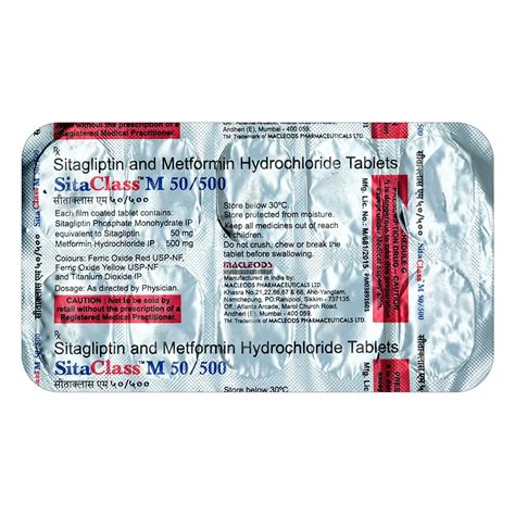 Sitaclass M 50/500 -Strip of 10 Tablets : Amazon.in: Health & Personal Care
