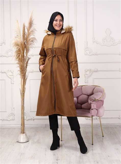 Camel Plus Size Puffer Jacket