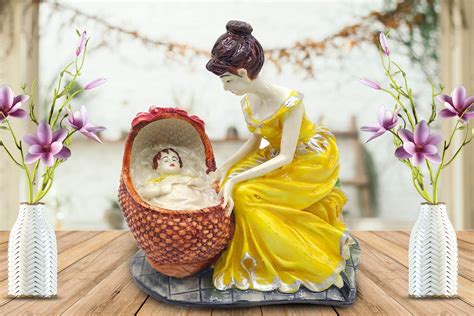 Buy Vishi Creation Poly-Resin Mother Mary with Jesus Statue | Idol ...