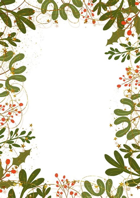 Borde De Página De Acebo En Formato Horizontal