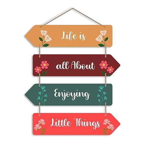 Artvibes Motivational Quotes Decorative Wall Art MDF Wall Hanger for ...