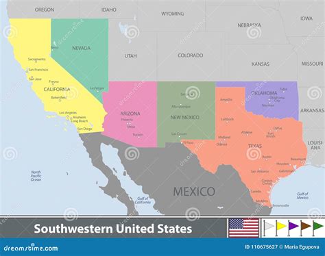 Southwestern United States stock vector. Illustration of american ...
