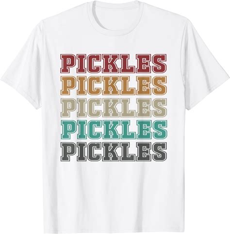 Great Pickles Lettering Design Vegetable Snacks Pickle T-Shirt ...