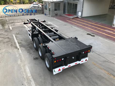 3 Axles 20ft 40ft 45ft Container Transportation Chassis Skeleton Truck Semi Trailer - Buy ...