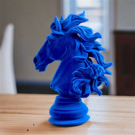 Horse Head Blue Velvet Finish – Décor Helm