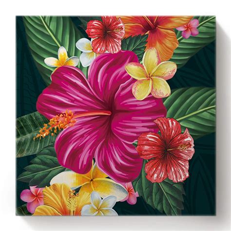 Hibiscus Oil Painting