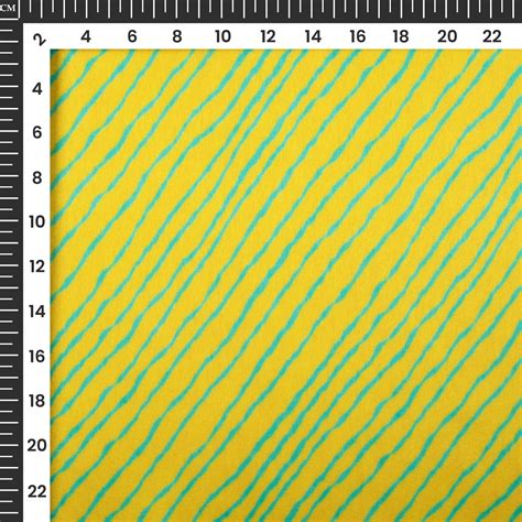 Smart Yellow Leheriya Digital Print Japan Satin Fabric – Fabcurate