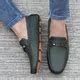 Aadi Black Synthetic Leather Slip-On Loafers For Men Price in India ...