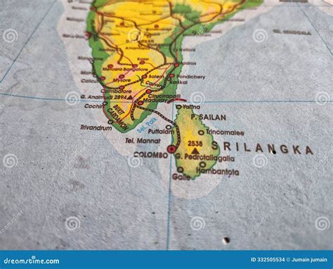 Kamboja Country Map And Major Cities Around It On Physical Map Stock Photo | CartoonDealer.com ...