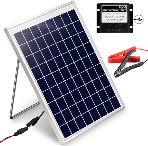 Buy NUTAKI 12 Volt Solar Battery Charger, 10 Watt Solar Panels Kit to ...