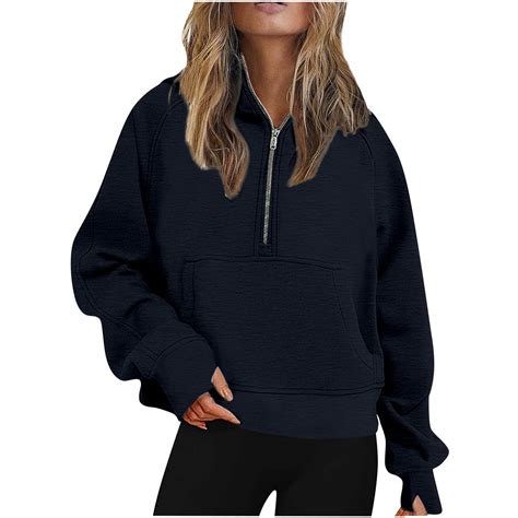 FAVIPT Quarter Zip Sweatshirt Women Plus Size Half Zip up Sweatshirts ...