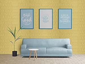 Nx Decor 3D Thick Foam Brick Pattern Light Yellow Self-Adhesive ...