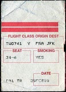TRANS WORLD AIRLINES (TWA) BOARDING PASS