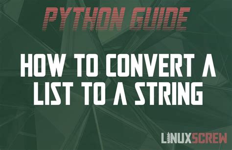 Image result for Changing List to String Python