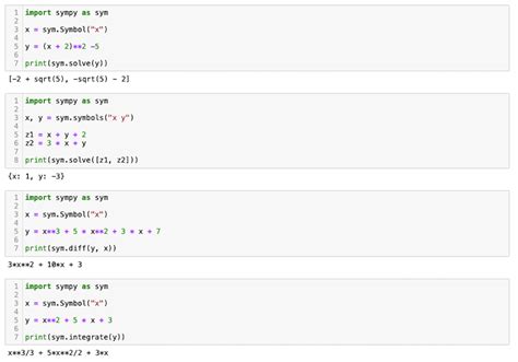 SymPy Python 的图像结果