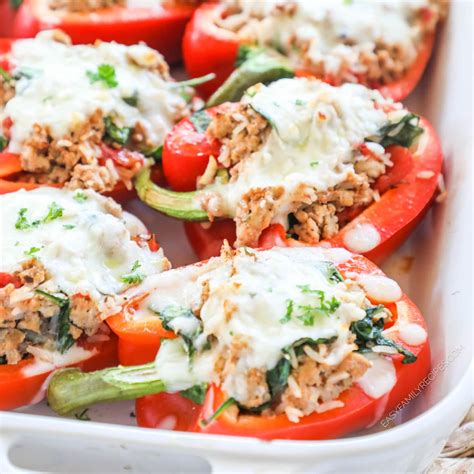 Ground Chicken Stuffed Peppers | Easy Family Recipes