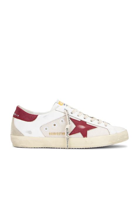 Golden Goose Super Star Sneaker In Cream, Red, White & Beige in Cream ...