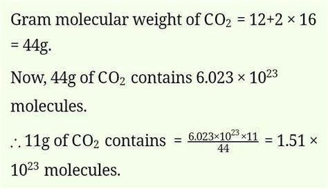Number of molecules of Co2 in 1.32g - Brainly.in