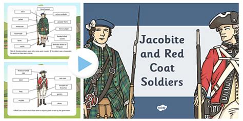 A Jacobite Soldier and a Red Coat Soldier PowerPoint