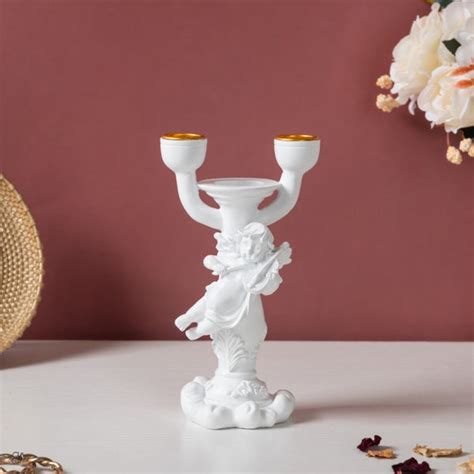 Vintage Angel Decor Showpiece With Candle Stand Online - Premium Decor ...