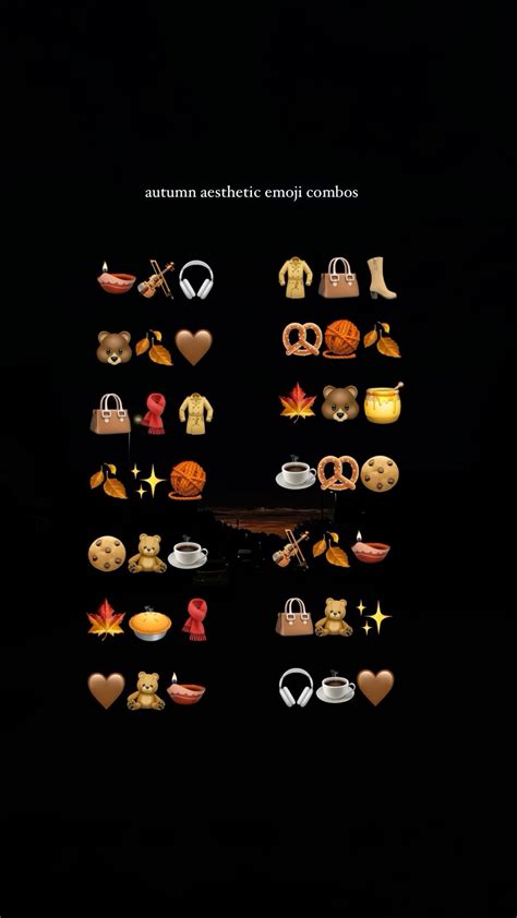 autumn emoji combinations | Emoji combinations, Instagram emoji, Cute ...