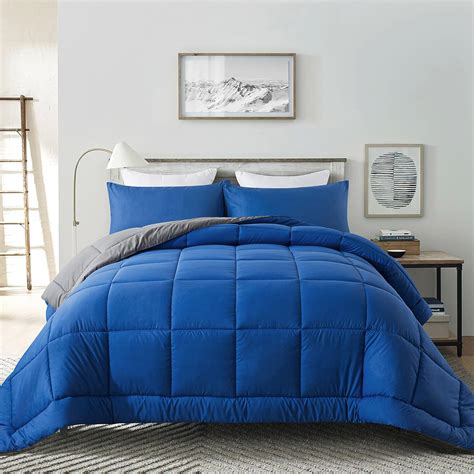 Amazon.com: DOWNCOOL Queen Comforter Set -All Season Bedding Comforters ...