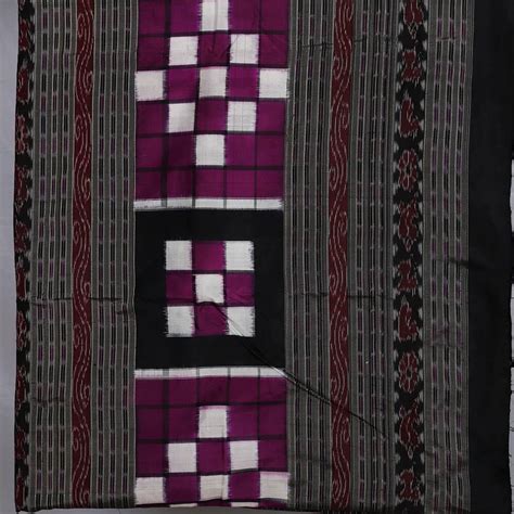 Black Ikkat Sambalpuri Kapda | T02150152 – Priyadarshini Handloom
