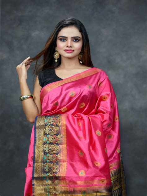 Raj Nandini Choudhary In Banarsi Silk Saree. Available In 2 Colours ...