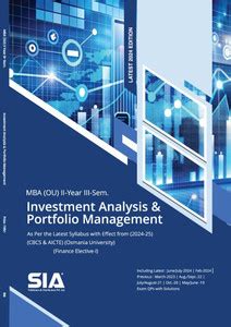 Investment Analysis & Portfolio Management (Finance Elective-I) MBA II ...