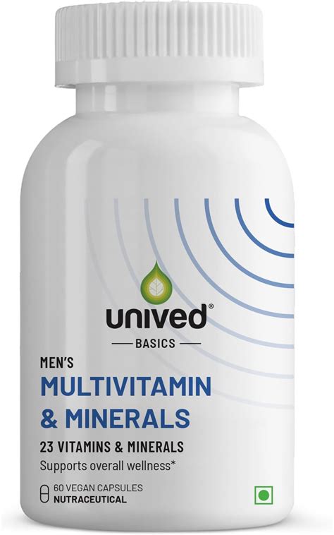 Basics Multivitamin And Minerals Capsule For Men 100 Rda All ...