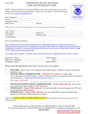 2007 Noaa Access Request - Fill Online, Printable, Fillable, Blank ...