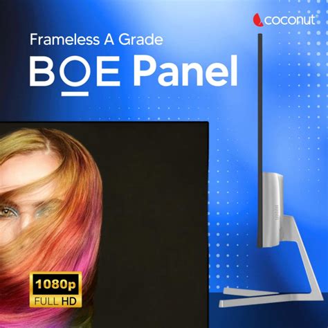 22HD 22" LED Frameless Ultra slim HD Monitor, 75Hz Refresh Rate, 1080p